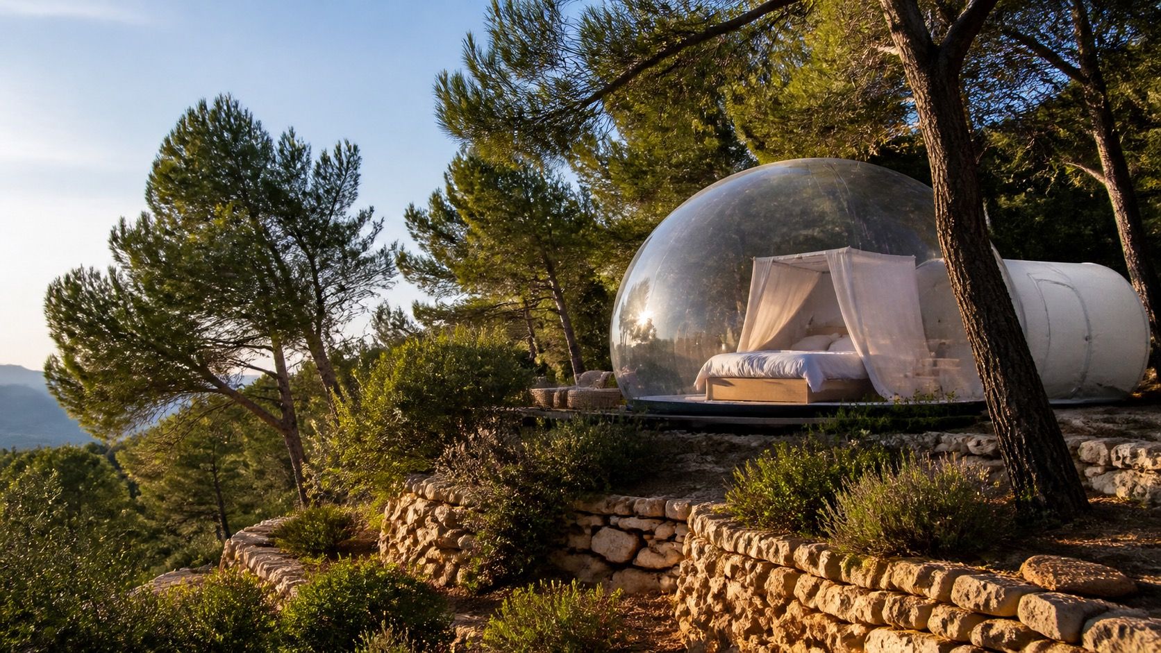 Bubble suite en Canyelles: qué esperar de una burbuja cerca del Garraf
