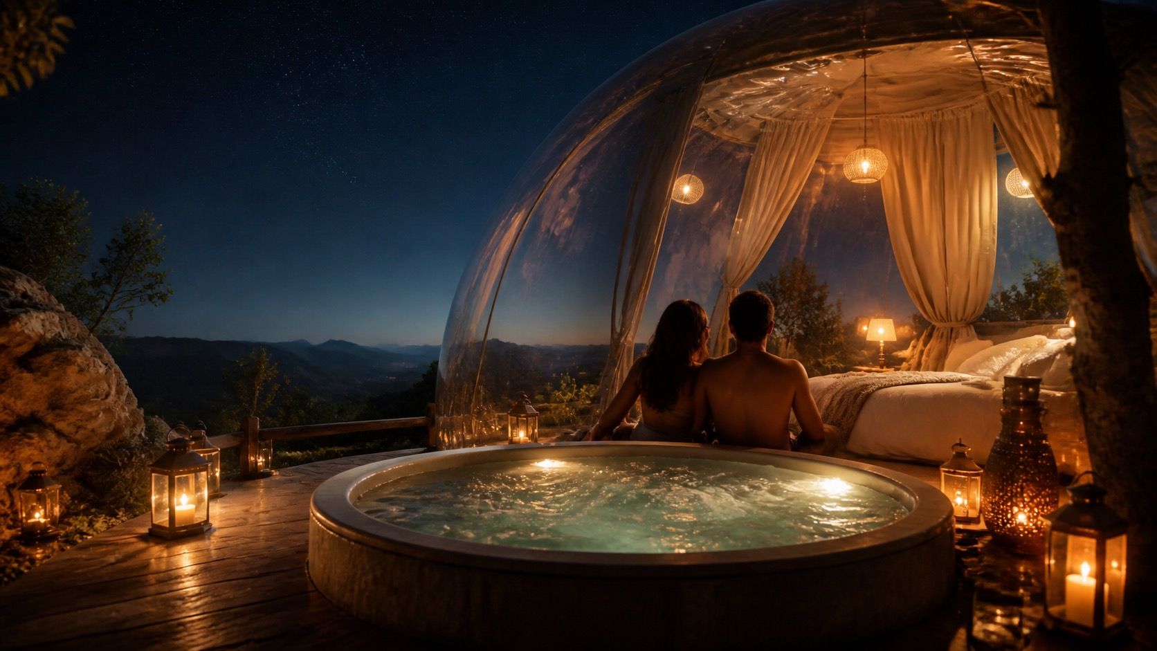 Dormir bajo las estrellas con jacuzzi: detalles pequeños que deciden la noche