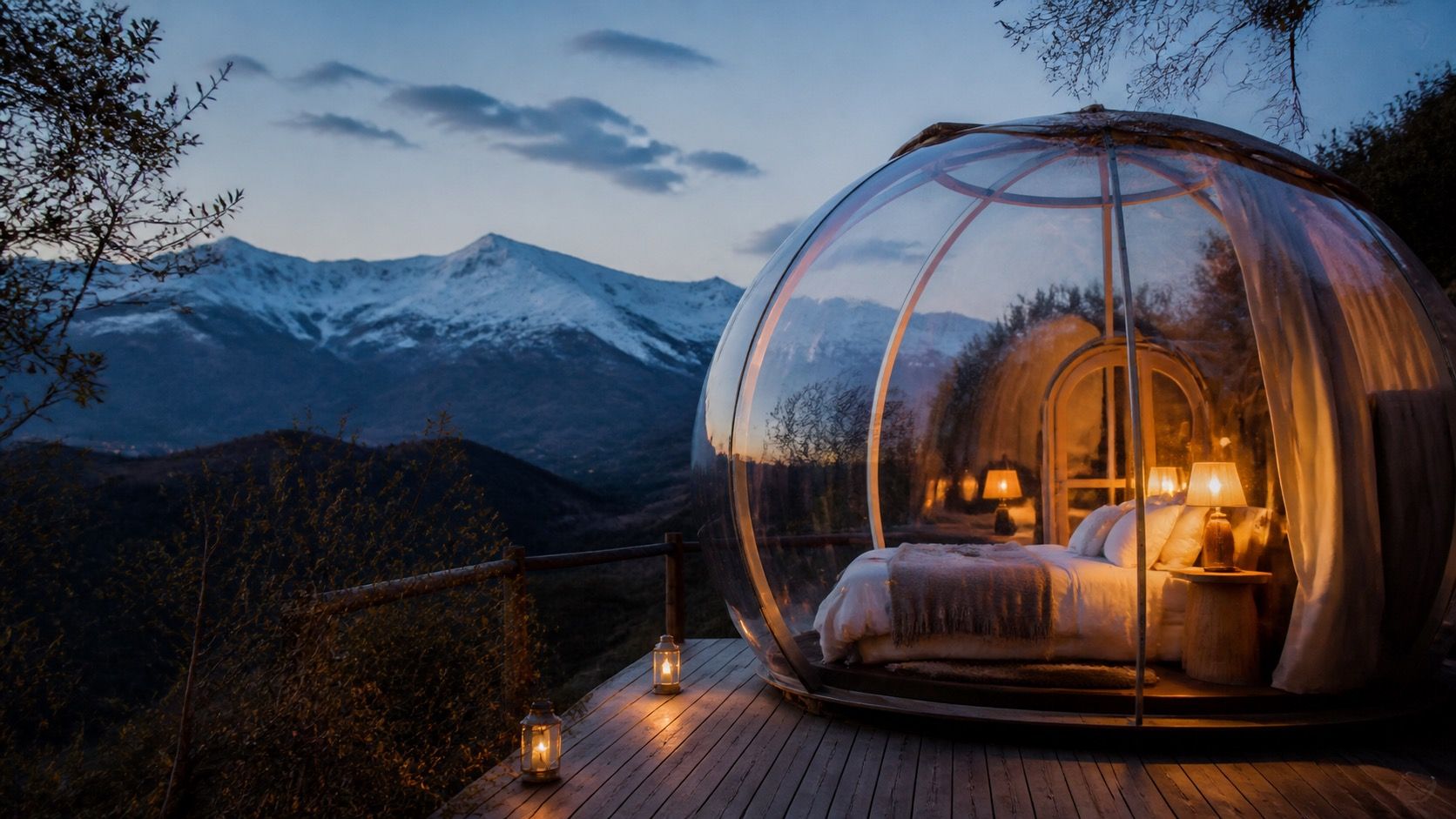 Glamping burbuja en Granada y Sierra Nevada: cuándo elegir montaña y cuándo no